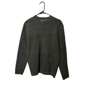 Meister Sweater Mens Medium Brown Gray Wool Blend Tweed New Zealand Mountaineer